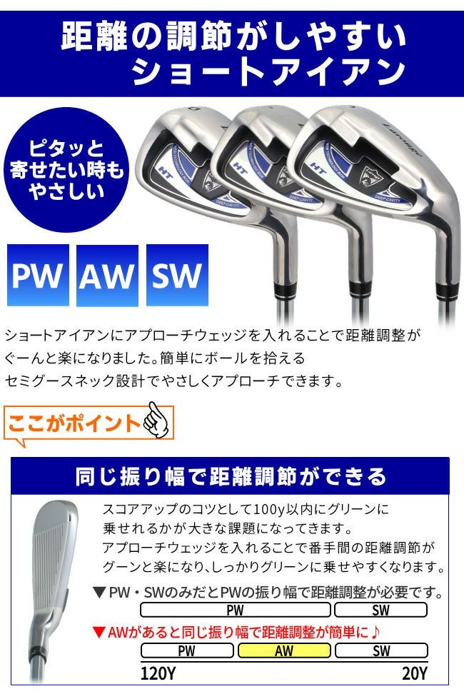 Larouge-HTアイアンセット8本セット(5I～9I/PW/AW/SW) ：【製造直販