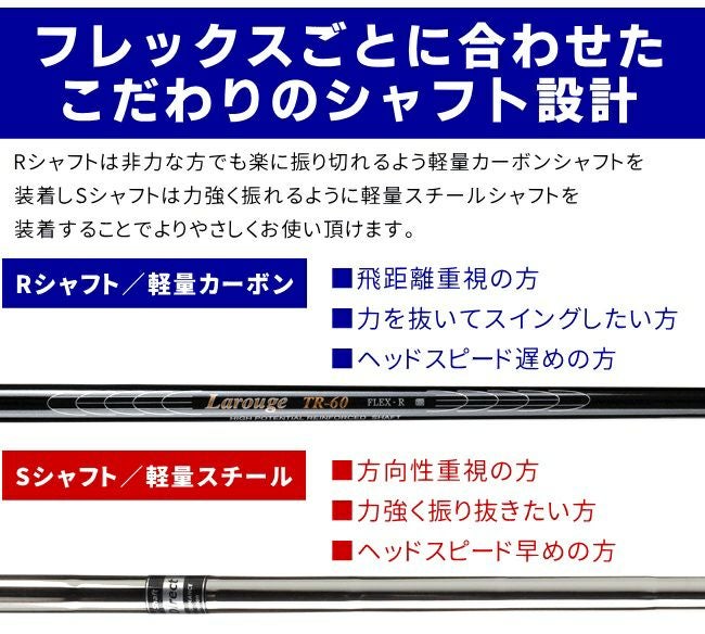 Larouge-HTアイアンセット8本セット(5I～9I/PW/AW/SW) ：【製造直販