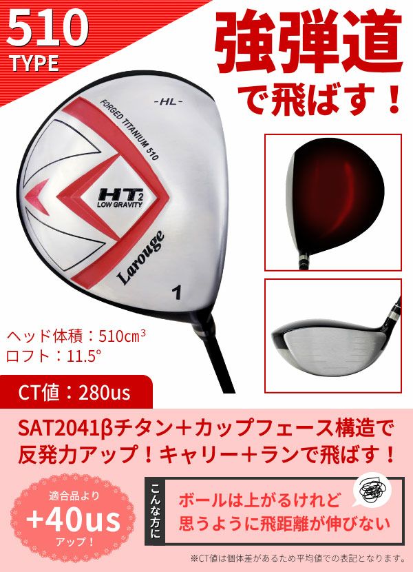 女性用 高反発 ドライバーレディース Larouge-HT2 オーバーサイズ
