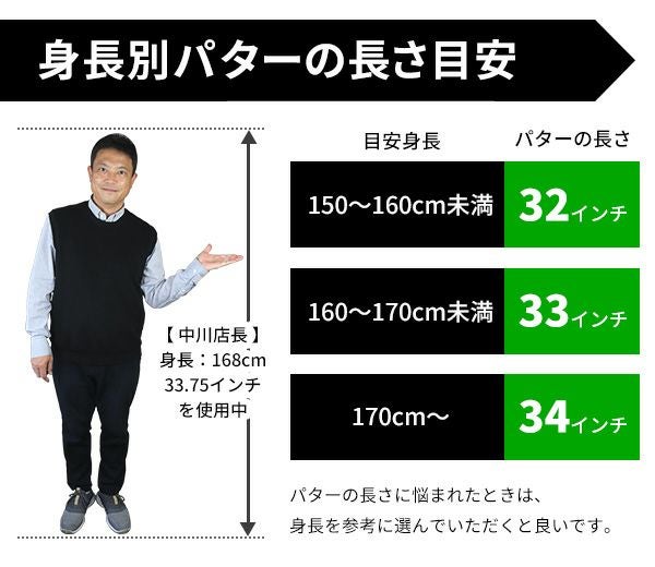 極太グリップ装着】Larouge PT-02 CSパター グリーンマレット型＋