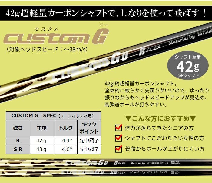 ☆シャフトのみ☆ユーティリティ用☆ 46トン高弾性カーボンシャフト