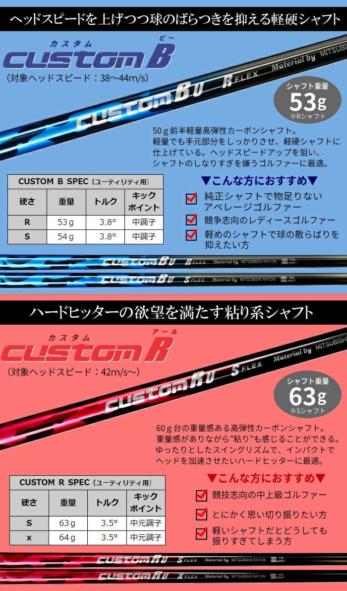 ☆シャフトのみ☆ユーティリティ用☆ 46トン高弾性カーボンシャフト