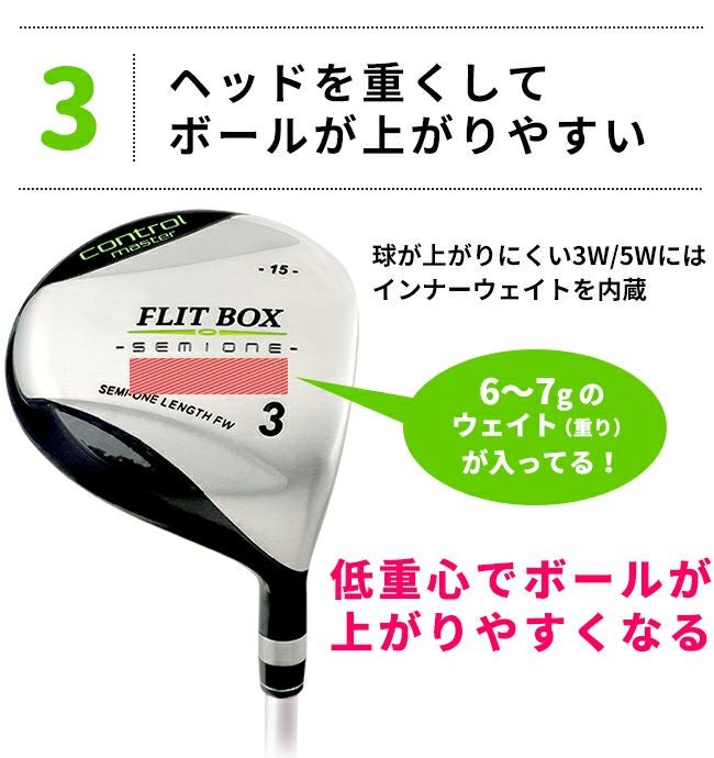 女性用 FLIT-BOX SEMIONE レディース フェアウェイウッド：【製造直販