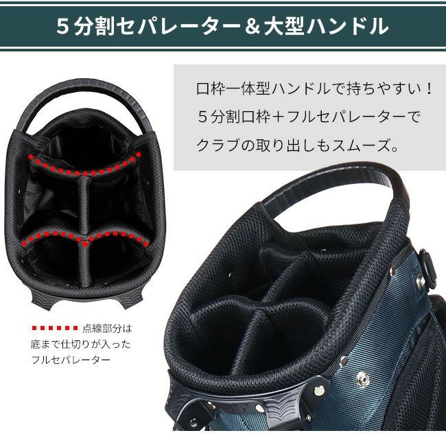 HEAD by POWERBILTスタンド式キャディバッグ9型（9インチ）ブルー