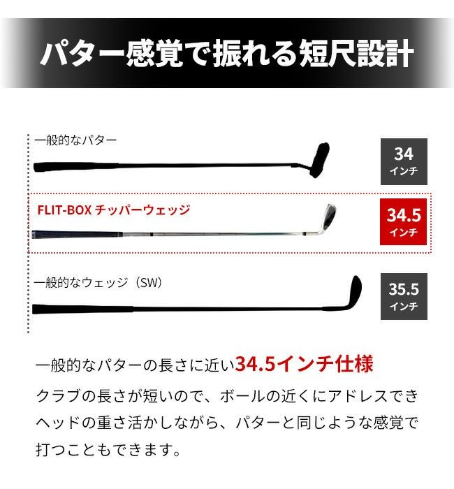 メンズ】FLIT-BOX チッパーウェッジ スチールシャフト 選べるロフト