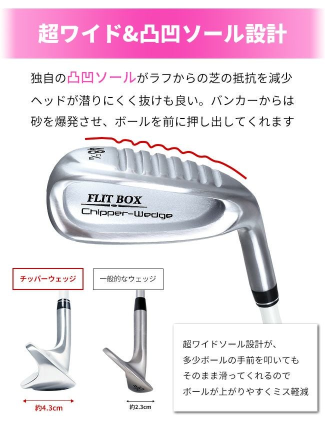 レディース】FLIT-BOX チッパーウェッジ カーボンシャフト 選べる