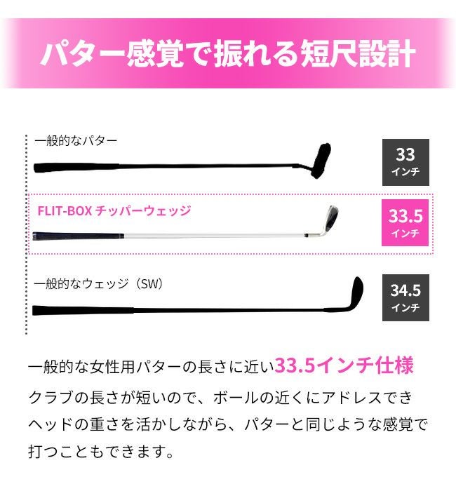 レディース】FLIT-BOX チッパーウェッジ カーボンシャフト 選べる