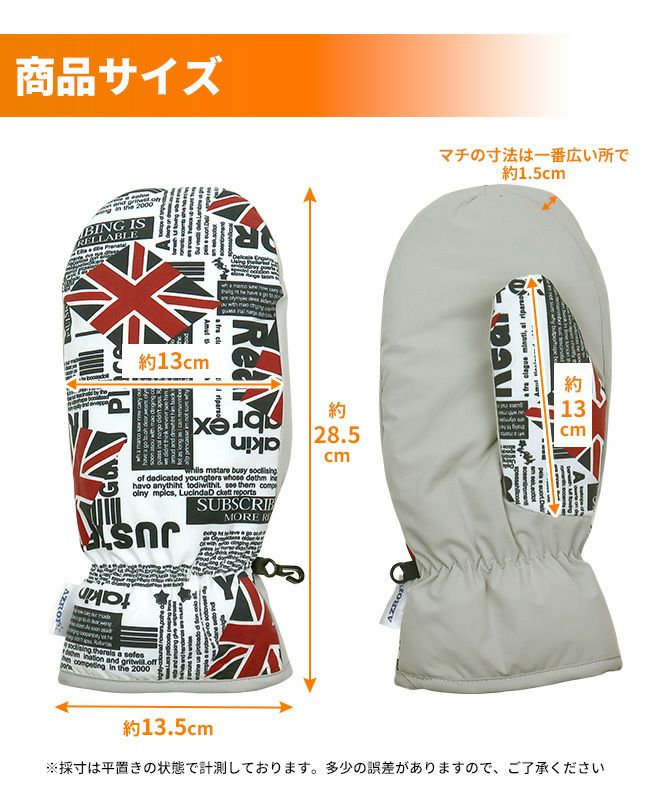 AZROF 冬用 ミトン グローブ両手用 フリーサイズ AZ-MTNGLB01：【製造